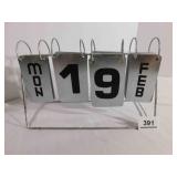 Metal Flip Calendar, 10' x 6'