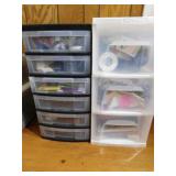 Storage Drawers w/ Craft Items (2)