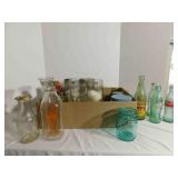 Jars, Glasses, Bottles - various (1 box)