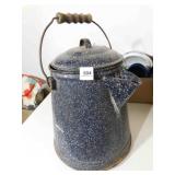 Enamelware Coffee Pot, 12'h