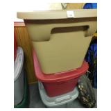 Wood Craft Cut Outs, some painted (3 tubs)