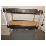 IN BASEMENT Plastic Shelf Unit Black, 2 shelves