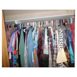 IN BASEMENT Closet Full of Clothes - 8'