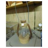 Handcrafted Lantern Style Wood Lamp