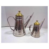 Vintage Stainless Steel Oil Cans made in Taiwan