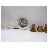 Oklahoma Porcelain Souvenir State Plate 2 Clear