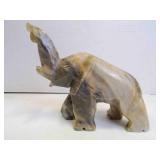 Hand-Carved Marble Elephant Figurine