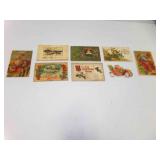 7 OLD Antique Post Cards Some Hand Canceled
