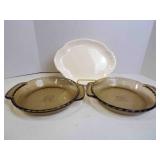 Vintage Oval Serving Platter w/2 Deep 9"