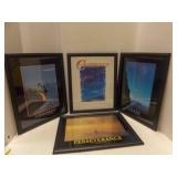 4 18" x 22" Framed Motivational Posters, Some