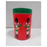 Vintage Nutcracker Tin Storage Can
