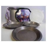 Vintage Plated Serving Plate, Metal Holiday