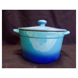 Parini Cookware Ceramic Stoneware 5 QT Blue Round