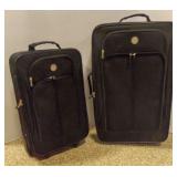 Travelers Club 2-Piece Black Soft-side Luggage Set