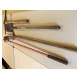 OLD Pick Axe, OLD Pitch Fork, OLD Garden Hoe &