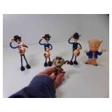 3 1999 Bendos Slick Robber Kid Galaxy Figurines