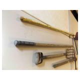 OLD Pick Axe, OLD Pitch Fork, OLD Garden Rake