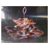 NEW Fifth Ave LTD Crystal Aurora 2 Tier Server