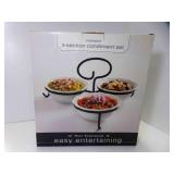 NEW Port Townsand 3 Section Scalloped Condiment