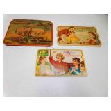 3 OLD Needle Books