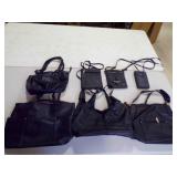 7 Pre-Owned Mixed Lot of Faux Leather Handbags