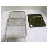 Pampered Chef Bacon Press, 2 mesh Grill pans