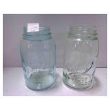 Blue Tint Drey & Atlas Mason Jars-no zinc lids