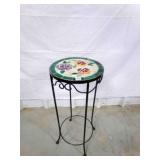 metal Plant stand w/ inlay top 27" tall