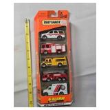 Mattel Matchbox 5 Pack Gift Set, 5 Alarm vehicles