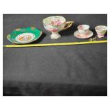 Two saucers & 3 Cups; Shafford Saucer