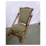 Wood Frame Rocker Victorian Antique 20" x 34"