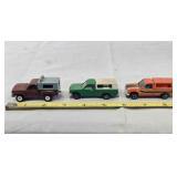 3 Die-cast metal pickup trucks