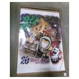 Wood Look Frame 20 year Anniversary Post 32" x 22"