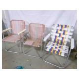 3 folding mesh yard Out door Chairs