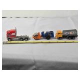 3 Die-cast metal replica vehicles, industrial