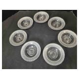 6 Clear Glass cereal bowls; Miss America series