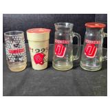 4 OU memorabilia; 1995 travel mug