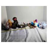 Beanie Baby; Kiwi Bird, Elephant, Fish, Crab