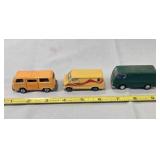 3 Die-cast metal vans