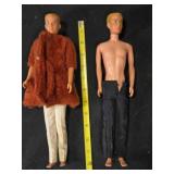 2 Ken Dolls; Both stamped Mattel 1960