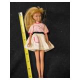 Vintage Barbie Doll & dress; stamped Mattel 1963