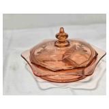 3-tray covered glass bowl