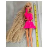 Vintage Barbie Doll & dress; stamped Mattel 1966