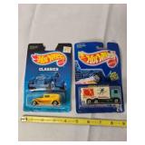 2 Hot Wheels Die-cast metal replica vehicles
