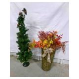 44" pencil Christmas Tree & Fall Wall Basket Dï¿½cor