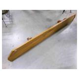 71" wood wall shelf w/lip 9" deep