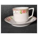 Teacup & Saucer; Hand painted; Japan