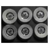 6 Diamond Hobnail Bell Bowls; 5ï¿½ " diameter