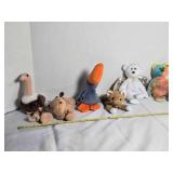 Beanie Baby, tush tags only; Horse, Pelican, Kitty