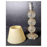Clear glass Vanity Lamp w/3 hobnail globes